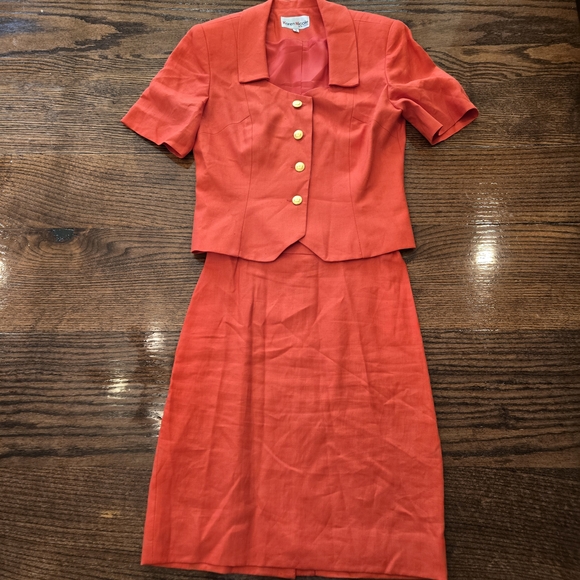 Karen Nicole New York Dresses & Skirts - Karen Nicole New York Coral Red Skirt Suit